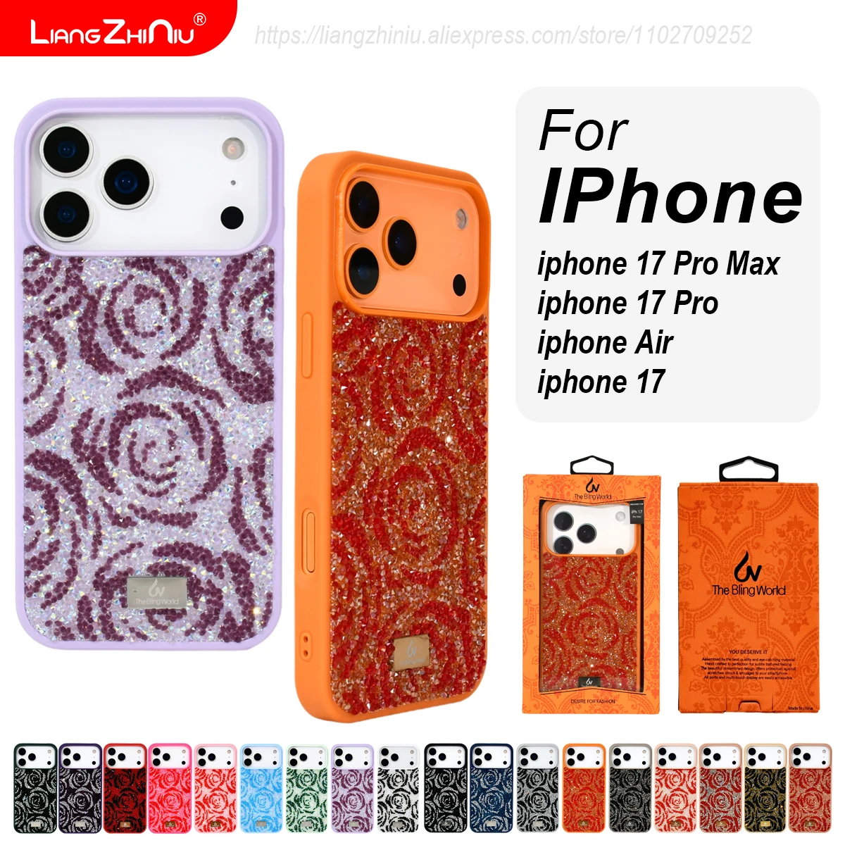 Премиум Кристалл для iPhone 17 Pro Max/iPhone Air/17 Pro/17 Лепестковый узор со стразами ТПУ 3D Алмазный противоударный чехол для телефона
Премиум Кристалл для iPhone 17 Pro Max/iPhone Air/17 Pro/17 Лепестковый узор со стразами ТПУ 3D Алмазный противоударный чехол для телефона