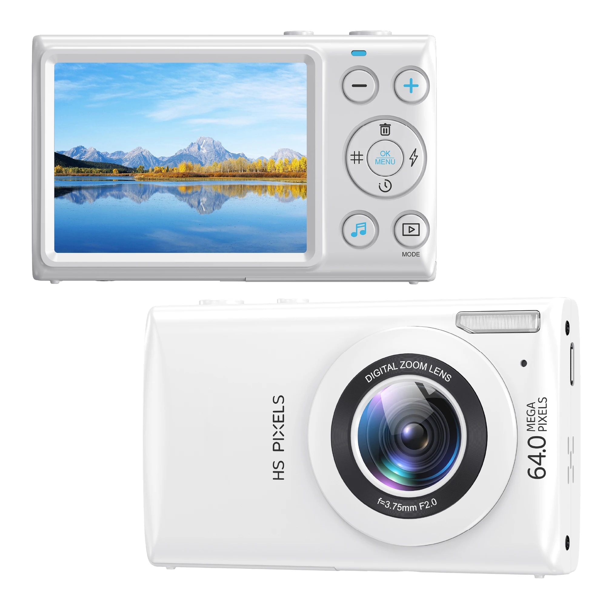 Portable Camera Point and Shoot 64MP 4K HD Digital Camera: Compact Design with 2.8-Inch Display and 18X Digital Zoom
Portable Camera Point and Shoot 64MP 4K HD Digital Camera: Compact Design with 2.8-Inch Display and 18X Digital Zoom