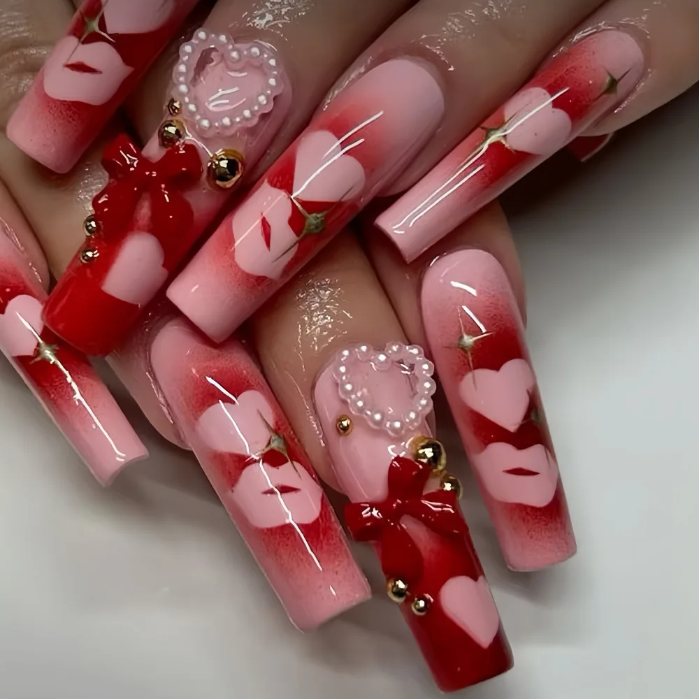 24pcs Wearable Press on Nails Hot Chick Flower Smudge Design Square Fake Nails Tips Red French Long Coffin Full Cover False Nail
24pcs Wearable Press on Nails Hot Chick Flower Smudge Design Square Fake Nails Tips Red French Long Coffin Full Cover False Nail