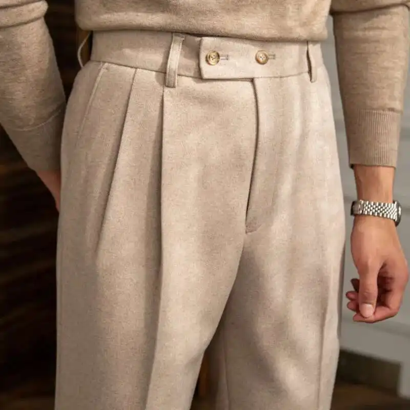 Casual High Waist Straight Tube Pants Thick Warm Versatile Pants British Fall Winter New Pants Trendy Man Pantalones Hombre
Casual High Waist Straight Tube Pants Thick Warm Versatile Pants British Fall Winter New Pants Trendy Man Pantalones Hombre