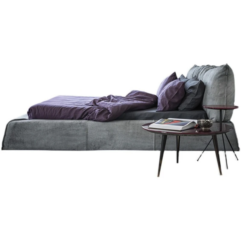 Nordic Italian style, minimalist leather bed, Hong Kong style modern minimalist leather art bed 
Nordic Italian style, minimalist leather bed, Hong Kong style modern minimalist leather art bed