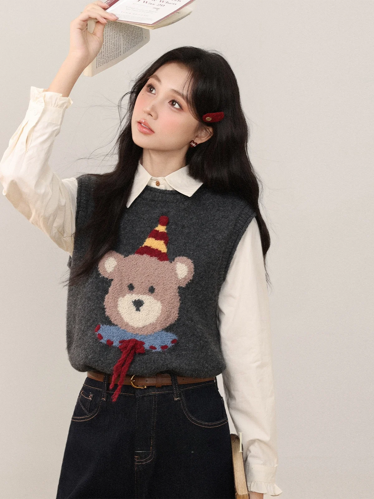 Осенний абрикосовый комплект Long Sve irt и жилет, внутренняя одежда, жилет из искусственного медведя, модный женский наряд из двух предметов
Осенний абрикосовый комплект Long Sve irt и жилет, внутренняя одежда, жилет из искусственного медведя, модный женский наряд из двух предметов