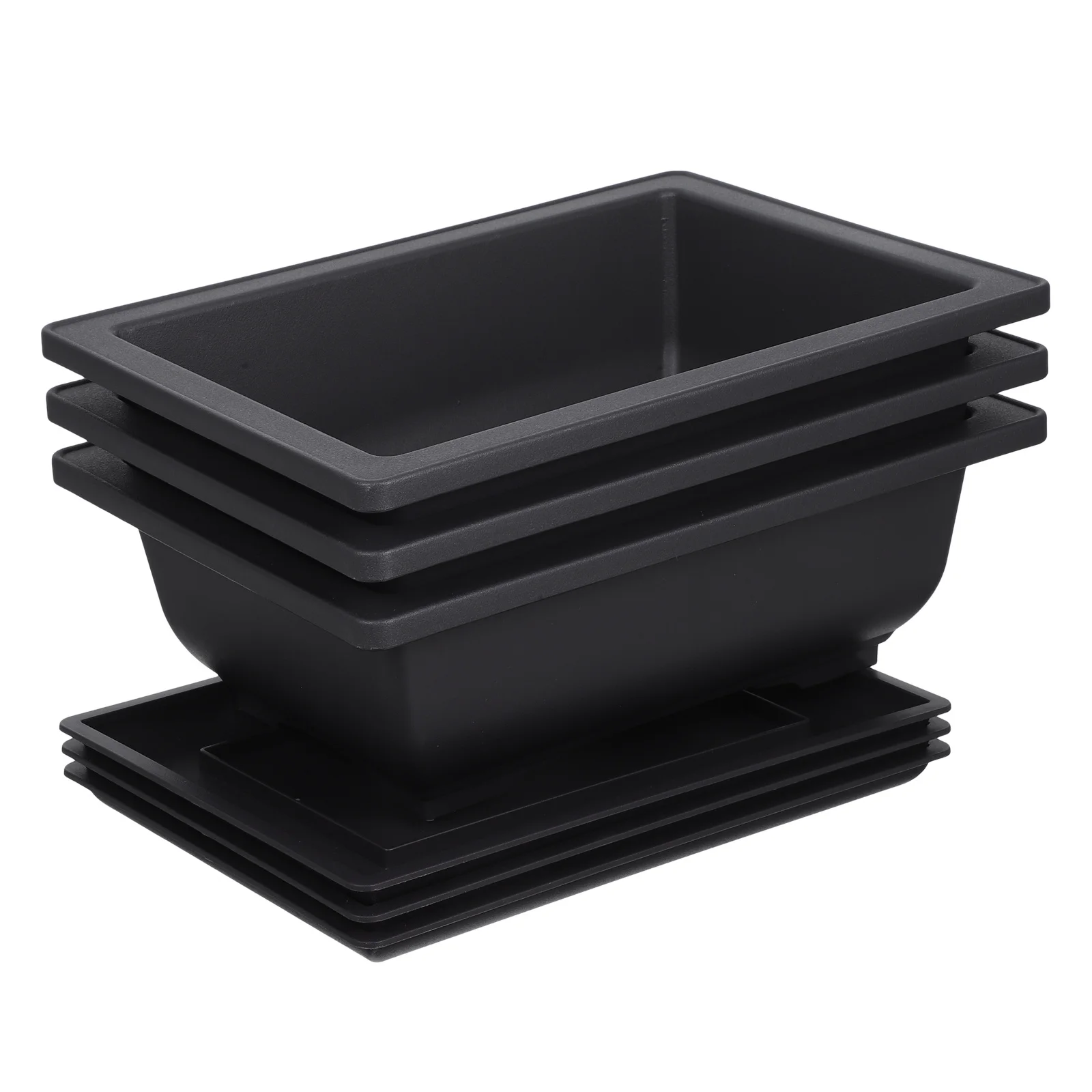 3Sets Rectangular Flower Pots Plastic Bonsai Training Planters for Succulents Bonsai Indoor Garden Garden Pots 
3Sets Rectangular Flower Pots Plastic Bonsai Training Planters for Succulents Bonsai Indoor Garden Garden Pots