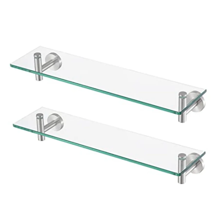 Glass Shelf for Bathroom, Floating Glass Shelves for Wall, 0 Inch Tempered Glass Shelf Pack with Rustproof Stainless Steel Brac
Glass Shelf for Bathroom, Floating Glass Shelves for Wall, 0 Inch Tempered Glass Shelf Pack with Rustproof Stainless Steel Brac