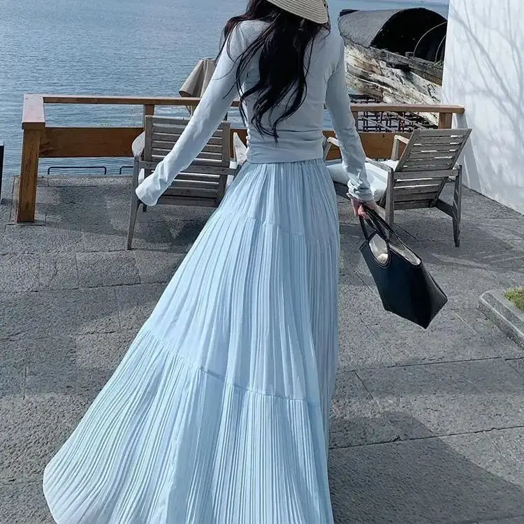 Korea Pleated Skirt Women Spring Summer New Style High Waist Slim Niche Design Fashionable Long Skirt
Korea Pleated Skirt Women Spring Summer New Style High Waist Slim Niche Design Fashionable Long Skirt