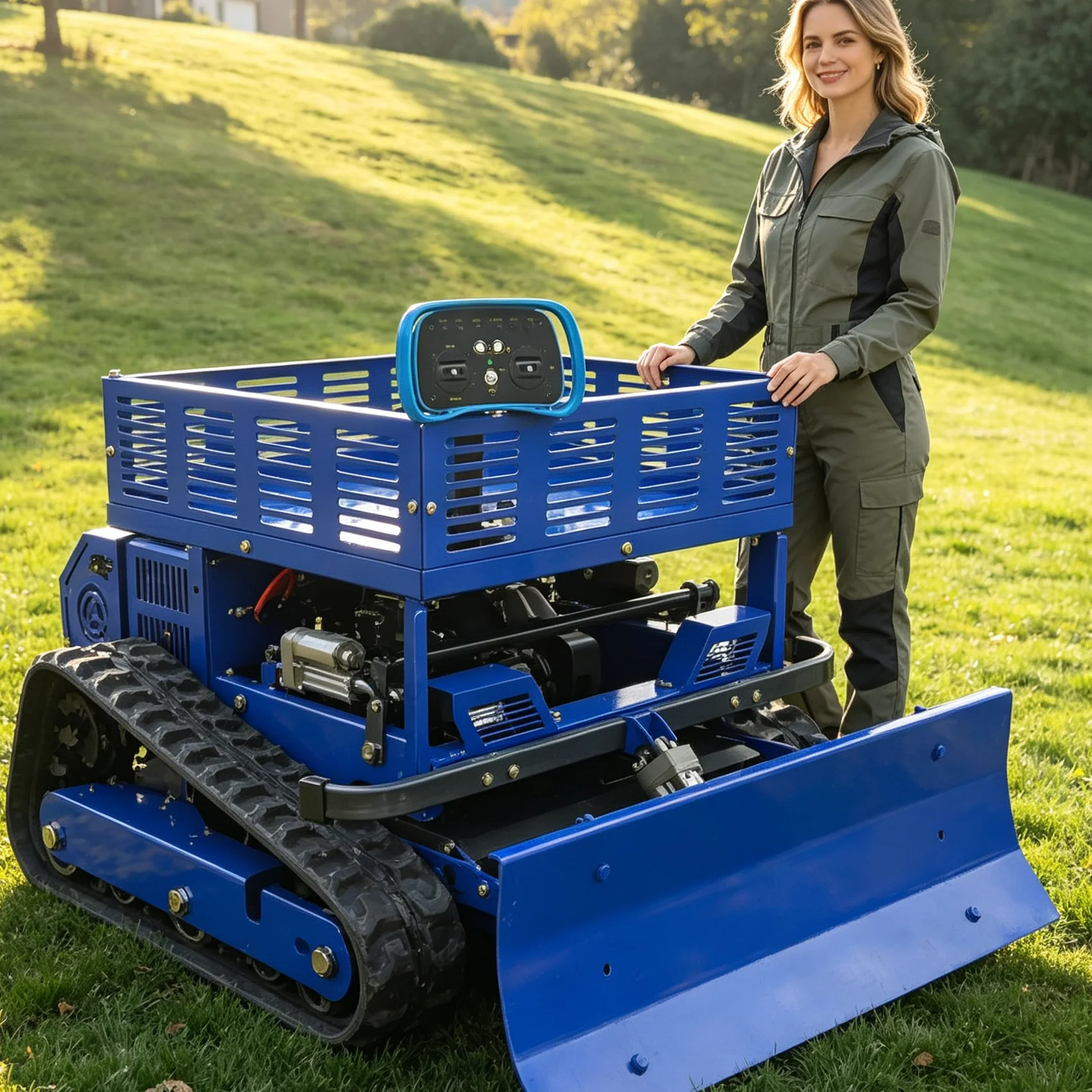 Customized Lawn Mower With Remote Control Petrol Tool for Sloped Garden Lawn Care Regular Trimming Work
Customized Lawn Mower With Remote Control Petrol Tool for Sloped Garden Lawn Care Regular Trimming Work
