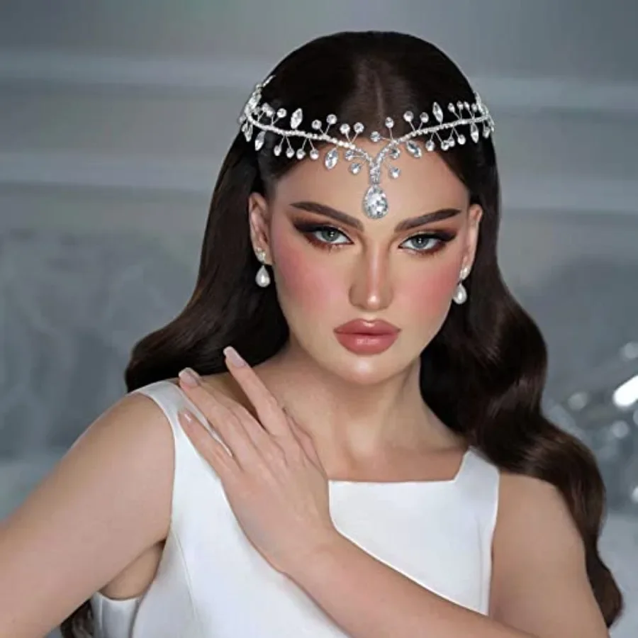 Wedding Hair Accessories for Brides, Rhinestone Forehead Headband, Bridal Headpieces for Wedding
Wedding Hair Accessories for Brides, Rhinestone Forehead Headband, Bridal Headpieces for Wedding