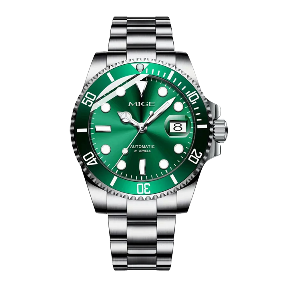 mige brand luxury casual waterproof watches for men mechanical watch Night light fashion automatic steel NH35 case mens watch
mige brand luxury casual waterproof watches for men mechanical watch Night light fashion automatic steel NH35 case mens watch