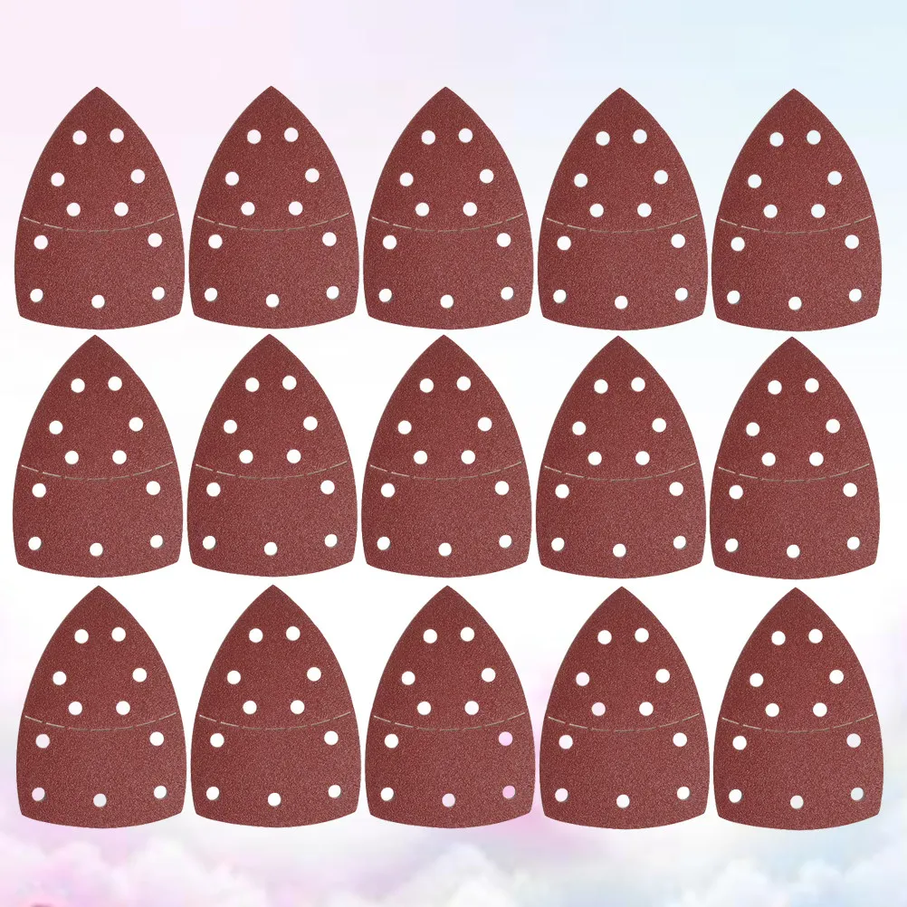 50pcs Backing Sandpaper Kit 11 Holes Self-Adhesive Hook Triangle Sander Disc For Metal Wood Glass 40 60 80 120 180 Grit
50pcs Backing Sandpaper Kit 11 Holes Self-Adhesive Hook Triangle Sander Disc For Metal Wood Glass 40 60 80 120 180 Grit