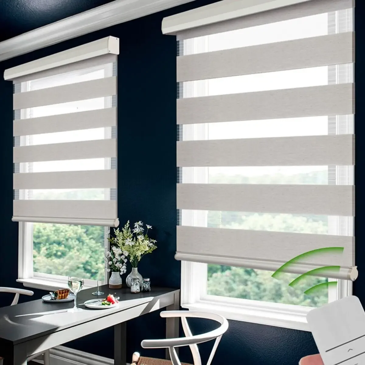 # Hot Motorized Remote Control Google Home Alexa Smart Automatic Day And Night Roller Shade Electric Wifi Dual Layer Zebra Blind
# Hot Motorized Remote Control Google Home Alexa Smart Automatic Day And Night Roller Shade Electric Wifi Dual Layer Zebra Blind