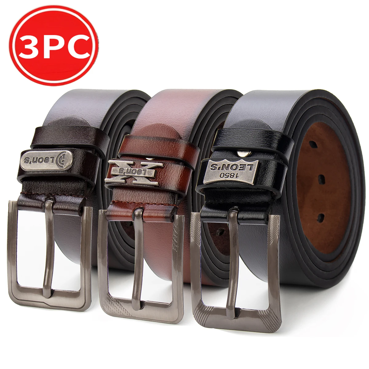 3PCS, Needle buckle belt is suitable for various scenarios such as daily commuting and business office.
3PCS, Needle buckle belt is suitable for various scenarios such as daily commuting and business office.