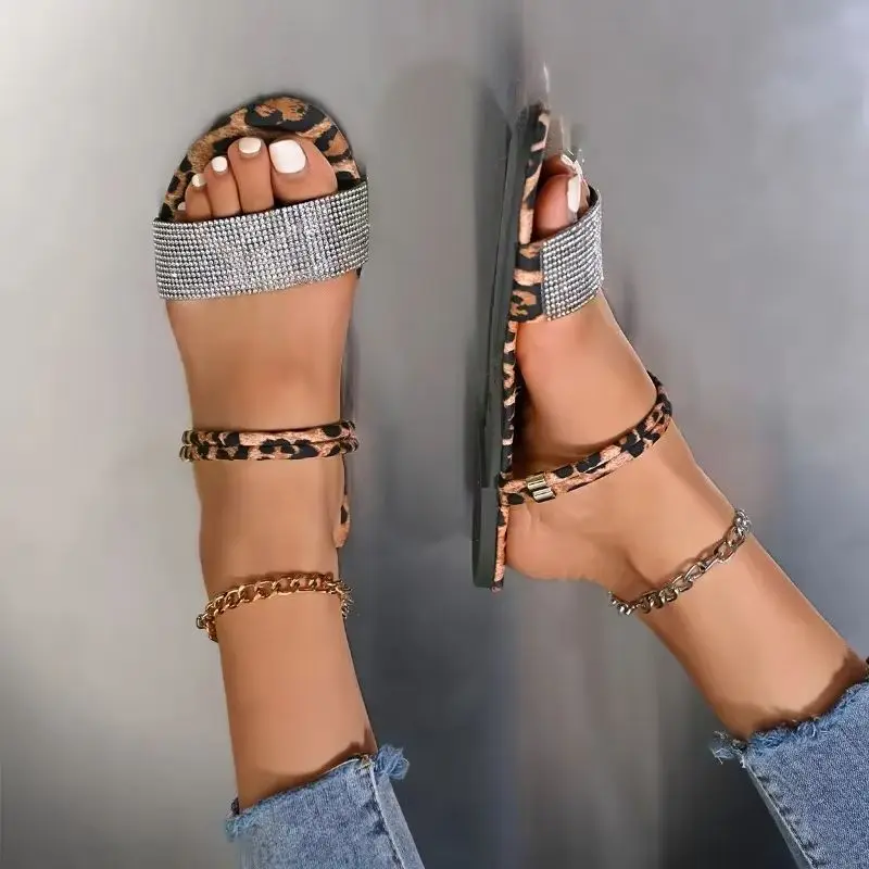Women's Shoes 2025 Round Toe Women's Slippers Casual Slippers Women Fashion Crystal Leopard Shoes Outdoor Flat Ladies Sandals
Women's Shoes 2025 Round Toe Women's Slippers Casual Slippers Women Fashion Crystal Leopard Shoes Outdoor Flat Ladies Sandals