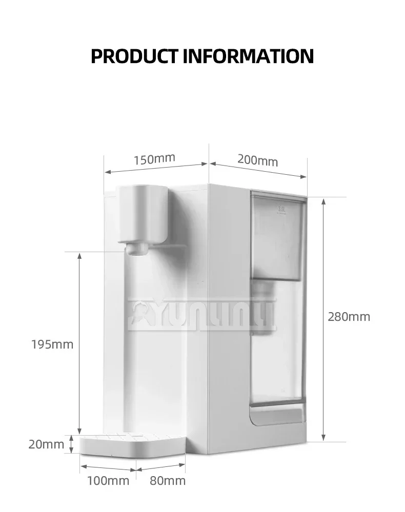 New 3.5L Instant Hot Water Dispenser Household Electric Water Dispenser Sensor Switch Automatic Water Dispenser
New 3.5L Instant Hot Water Dispenser Household Electric Water Dispenser Sensor Switch Automatic Water Dispenser