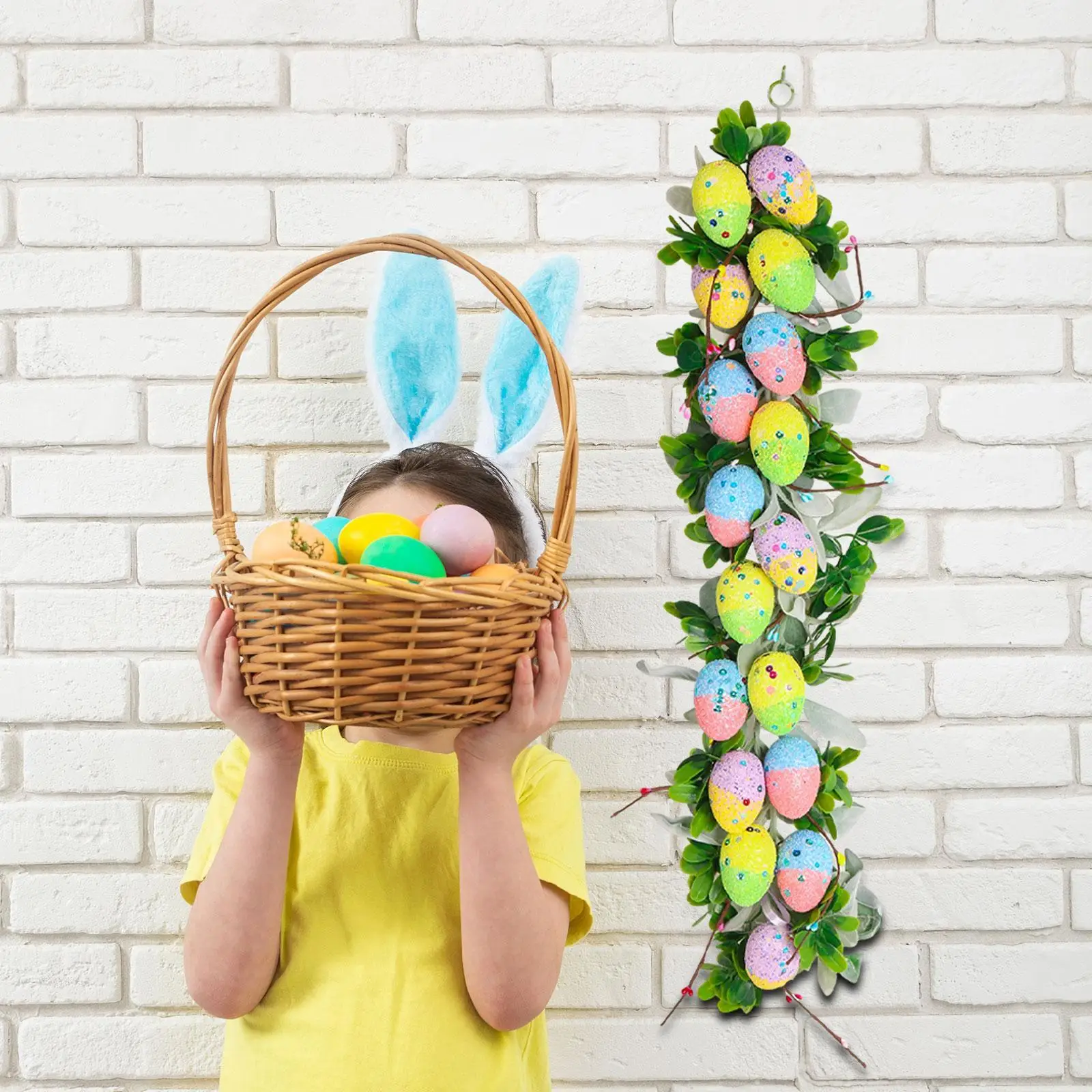 Easter Garland 27.56 Inches Long Seasonal Decoration Decorative Hanging Decor Wreath for Fireplace Mantle Home Holiday Kitchen
Easter Garland 27.56 Inches Long Seasonal Decoration Decorative Hanging Decor Wreath for Fireplace Mantle Home Holiday Kitchen