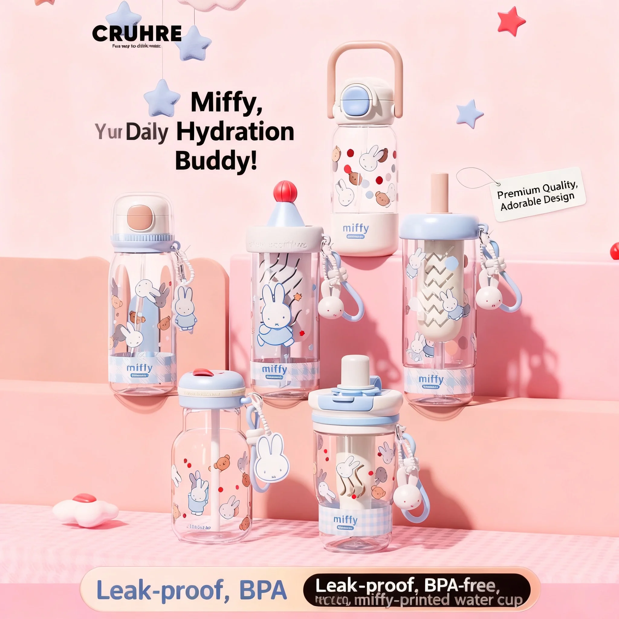 Miffy Straw Cup Tritan High Capacity Portable Double Drink Cartoon Girls Cute BPA Free Leak Proof Straps Handle
Miffy Straw Cup Tritan High Capacity Portable Double Drink Cartoon Girls Cute BPA Free Leak Proof Straps Handle