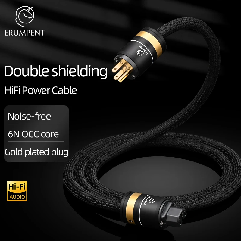 ERUMPENT HiFi Power Audio Cable Hi-end OCC AU/EU/US Vseries Connector Power Cord for Connection Amplifier Filter
ERUMPENT HiFi Power Audio Cable Hi-end OCC AU/EU/US Vseries Connector Power Cord for Connection Amplifier Filter