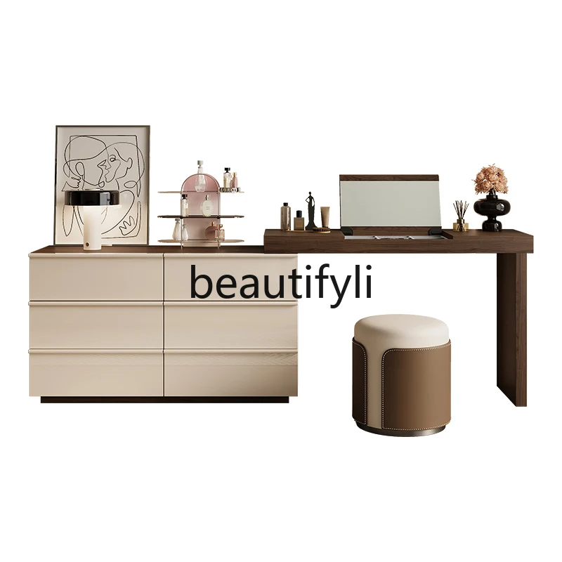 Flip dresser chest integrated bedroom modern simple retro style all solid wood makeup table bedside storage cabinet
Flip dresser chest integrated bedroom modern simple retro style all solid wood makeup table bedside storage cabinet