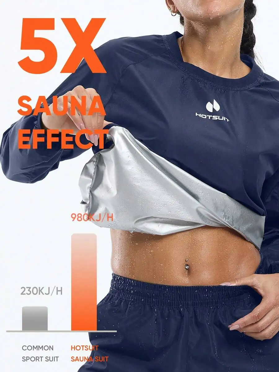 Women Sauna Suit Fitness Shirt Workout Clothes Sweat Suit for Exercise
Women Sauna Suit Fitness Shirt Workout Clothes Sweat Suit for Exercise