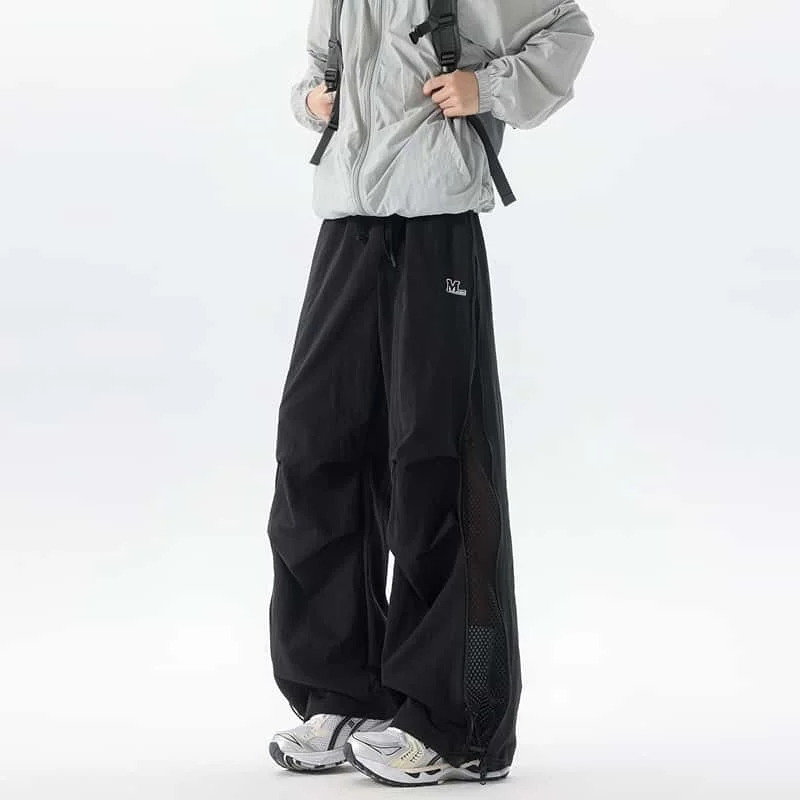 Men's Plus Size Mesh Breathable Parachute Pants, Side Zipper High Street Trousers, Quick-Dry Nylon Casual Pants (Sizes M-8XL, Bl
Men's Plus Size Mesh Breathable Parachute Pants, Side Zipper High Street Trousers, Quick-Dry Nylon Casual Pants (Sizes M-8XL, Bl