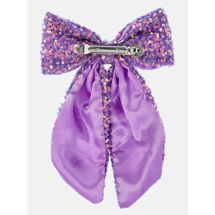 Girls Sequin Bow Hair Clip Barrette Purple
Girls Sequin Bow Hair Clip Barrette Purple