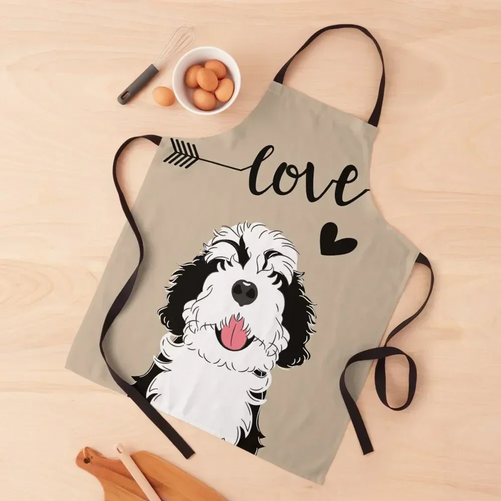 LOVE Black and White Bernedoodle Apron esthetician Restaurant kitchen gadgets Apron
LOVE Black and White Bernedoodle Apron esthetician Restaurant kitchen gadgets Apron