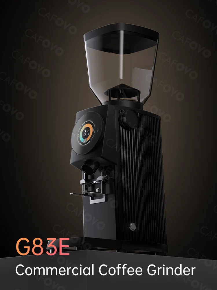 CAFOVO G83E Commercial Electric Coffee Grinder 83mm Flat Burr LCD Touch Screen Espresso Single Dose Mill for Barista Cafe
CAFOVO G83E Commercial Electric Coffee Grinder 83mm Flat Burr LCD Touch Screen Espresso Single Dose Mill for Barista Cafe
