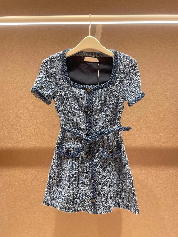 High Waist A-Line Dr Women's Faion French Sle Knitted Coarse Tweed Waist Cinched Square Collar ort Sve Dr
High Waist A-Line Dr Women's Faion French Sle Knitted Coarse Tweed Waist Cinched Square Collar ort Sve Dr