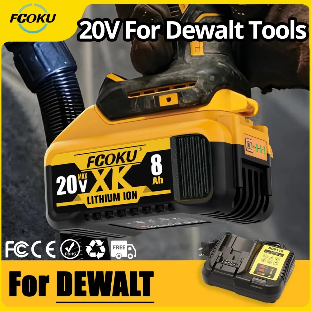 20V 8Ah Lithium Battery for DeWalt Power Tool DCB200 DCB205 DCB201 DCB203 Rechargeable Electric Tool Set 20V 8Ah Battery+Charger
20V 8Ah Lithium Battery for DeWalt Power Tool DCB200 DCB205 DCB201 DCB203 Rechargeable Electric Tool Set 20V 8Ah Battery+Charger