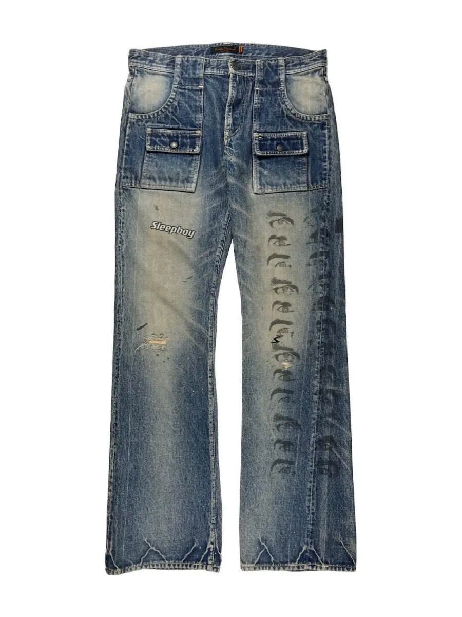 Eye Cargo Flare Pocket Old Damage Printed Micro-pull Jeans 06T
Eye Cargo Flare Pocket Old Damage Printed Micro-pull Jeans 06T