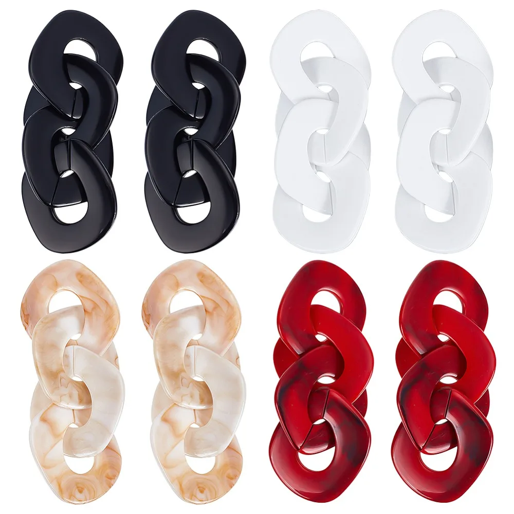4 Pairs 4 Colors Horse Eye Acrylic Dangle Stud Earrings with Steel Iron Pins for Women Mixed Color 116x45mm 1 pair/color
4 Pairs 4 Colors Horse Eye Acrylic Dangle Stud Earrings with Steel Iron Pins for Women Mixed Color 116x45mm 1 pair/color