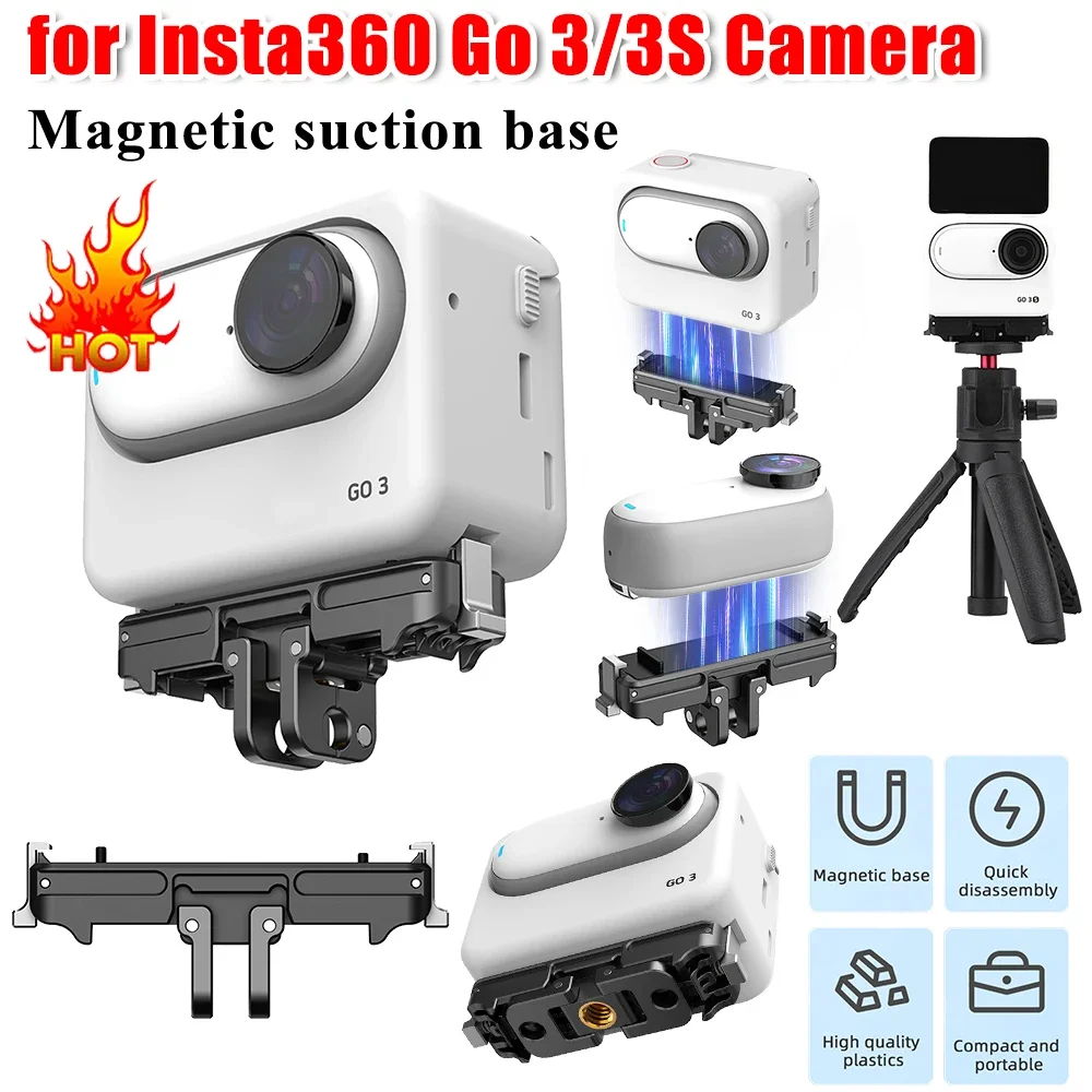 Camera Quick Release Mount with 1/4 Threaded Port Action Camera Expansion Adapter for Insta360 Go 3/3S Camera Accessories Paint
Camera Quick Release Mount with 1/4 Threaded Port Action Camera Expansion Adapter for Insta360 Go 3/3S Camera Accessories Paint