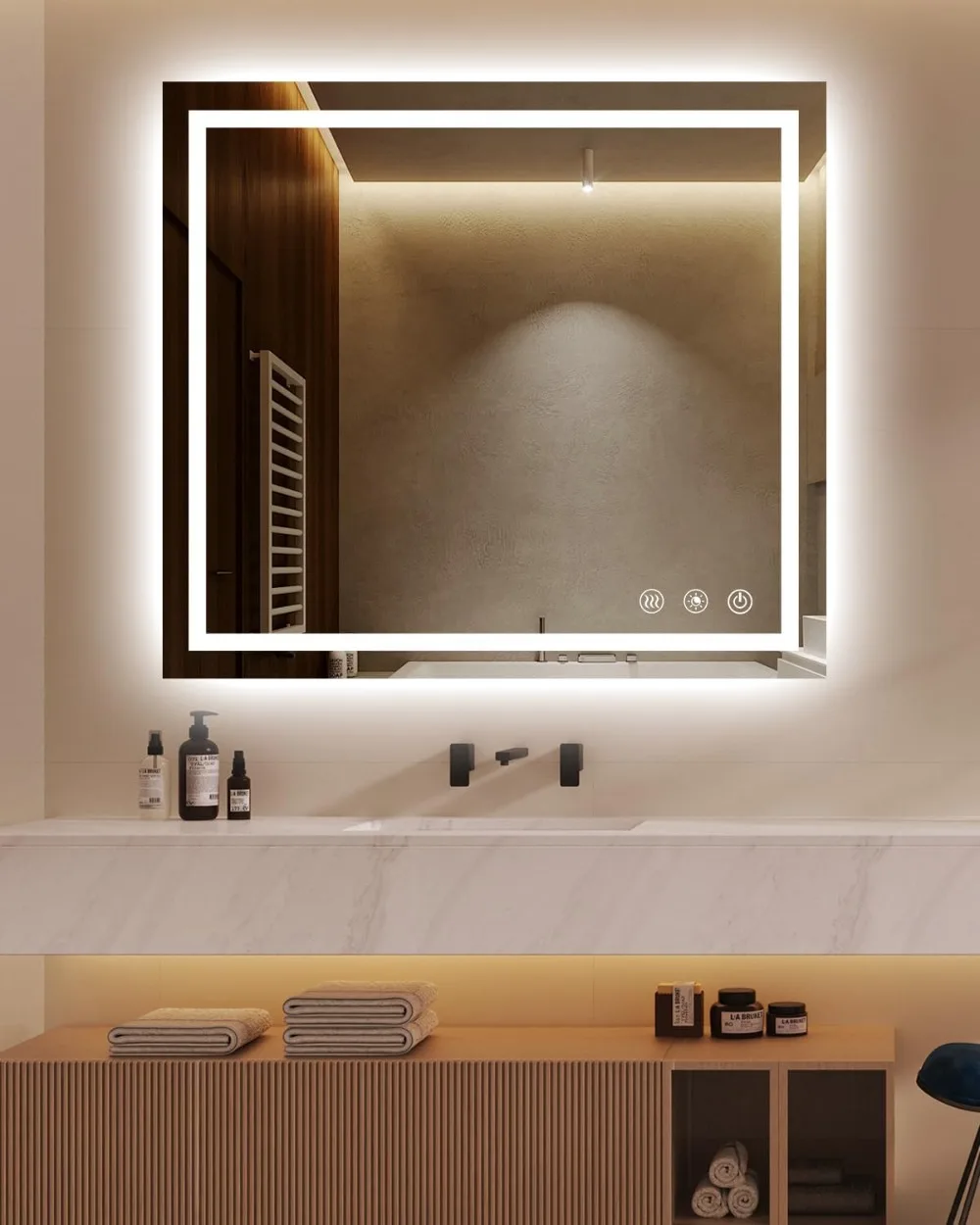 Oneup 40''x36'' LED Bathroom Mirror with Lights,Front Lighted Bathroom Mirrors for Wall,Anti-Fog Vanity Mirror,Touch Button
Oneup 40''x36'' LED Bathroom Mirror with Lights,Front Lighted Bathroom Mirrors for Wall,Anti-Fog Vanity Mirror,Touch Button