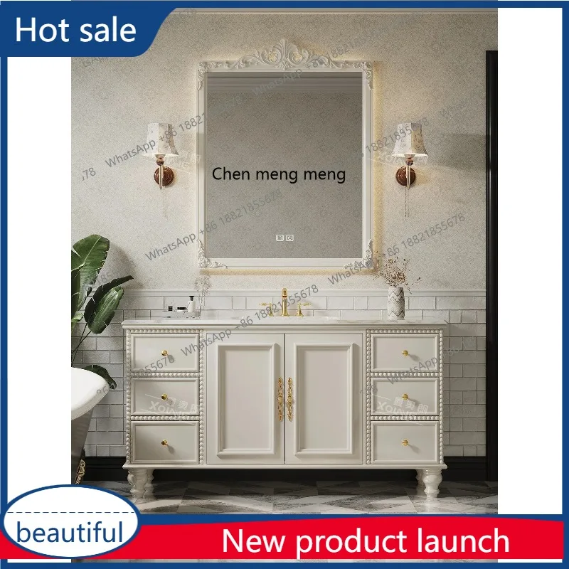 A17 French oak bathroom cabinet combination natural marble luxury stone washstand hand basin floor cabinet
A17 French oak bathroom cabinet combination natural marble luxury stone washstand hand basin floor cabinet