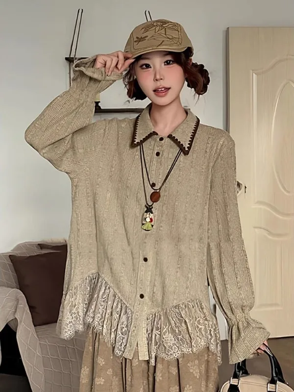 plus Size Irregular Lace irt Women's Autumn Winter Design Sensation Small ence Fat MM Meat Covering Slimming Top High E...
plus Size Irregular Lace irt Women's Autumn Winter Design Sensation Small ence Fat MM Meat Covering Slimming Top High E...