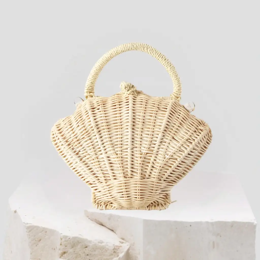 Women Straw Handbag Shoulder Bag Shell Shaped Wicker Evening Bag Handwoven Purse
Women Straw Handbag Shoulder Bag Shell Shaped Wicker Evening Bag Handwoven Purse