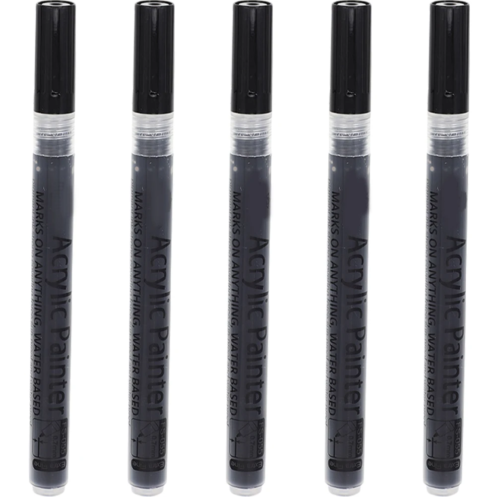 Набор из 5 черных акриловых маркеров с тонким наконечником 0,7 мм для художественной росписи, скетчинга, письма, маркеров для холста и дерева
Набор из 5 черных акриловых маркеров с тонким наконечником 0,7 мм для художественной росписи, скетчинга, письма, маркеров для холста и дерева