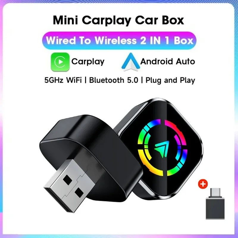 NEW Wireless CarPlay Android Auto Wireless Adapter SmartMini Box Plug And Play WiFi Fast Connect OTA Update Universal For Toyota
NEW Wireless CarPlay Android Auto Wireless Adapter SmartMini Box Plug And Play WiFi Fast Connect OTA Update Universal For Toyota