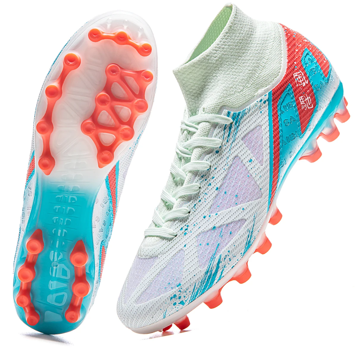 Спортивные дышащие футбольные бутсы FG/AG с длинными шипами для искусственного газона, подходят для тренировок и соревнований.
Спортивные дышащие футбольные бутсы FG/AG с длинными шипами для искусственного газона, подходят для тренировок и соревнований.