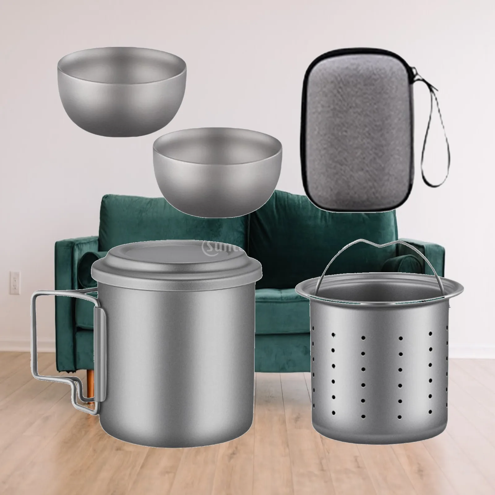 Titanium Cup with Lid and Foldable Handle Round Travel Mug Camping Tea Maker
Titanium Cup with Lid and Foldable Handle Round Travel Mug Camping Tea Maker