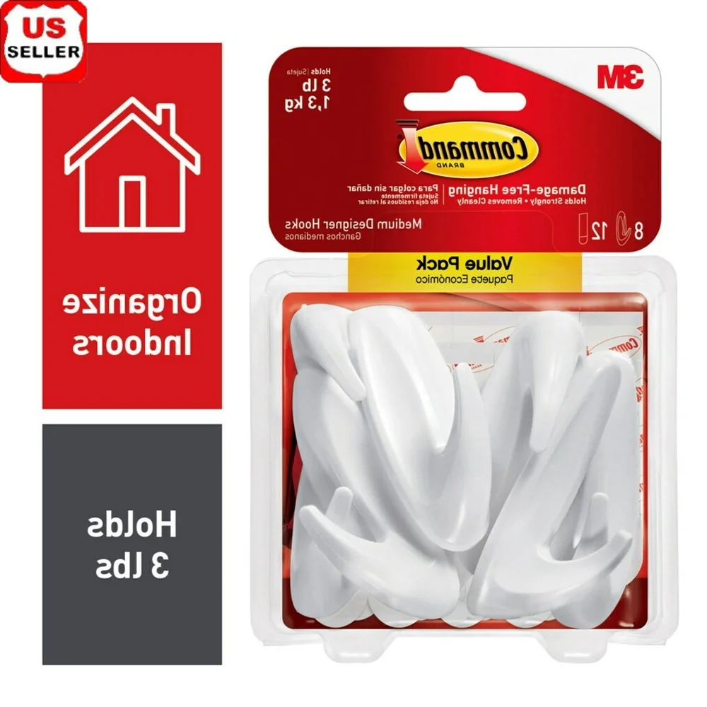 Medium Designer Wall Hooks 8 Pack Damage-Free Hanging No Tools Required Indoor Use Organize Hats Bags Accessories Clean Removal
Medium Designer Wall Hooks 8 Pack Damage-Free Hanging No Tools Required Indoor Use Organize Hats Bags Accessories Clean Removal