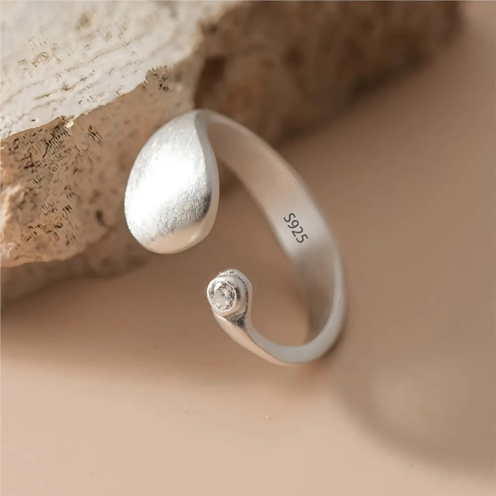 PANJBJ 925 Sterling Silver Frosted Zircon Rings for Women Minimalist Handmade Simple Irregular Ring Jewelry Gift Prevent Allergy
PANJBJ 925 Sterling Silver Frosted Zircon Rings for Women Minimalist Handmade Simple Irregular Ring Jewelry Gift Prevent Allergy