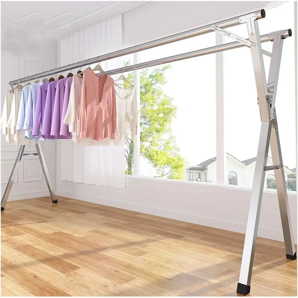 Expandable Steel Indoor/Outdoor Clothes Drying Rack, Double Rail, Holds 80kg, Adjustable 150-240cm
Expandable Steel Indoor/Outdoor Clothes Drying Rack, Double Rail, Holds 80kg, Adjustable 150-240cm