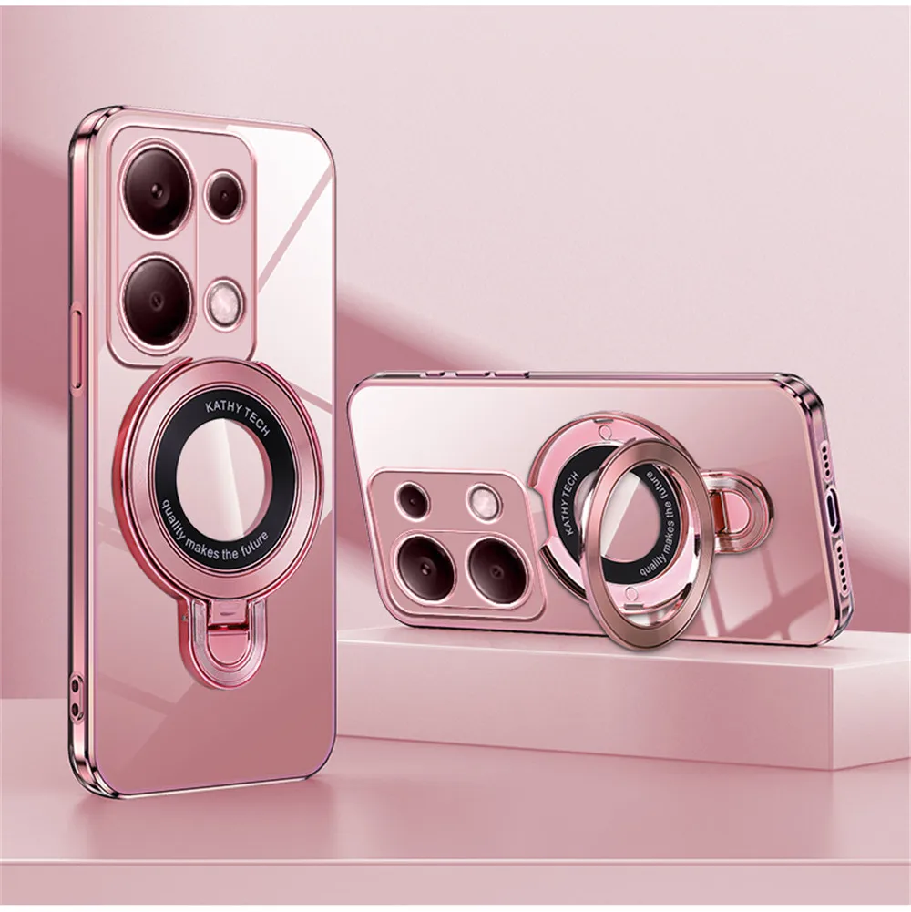 Redmi Note 14 Pro Luxury Clear Plating Magnetic Bracket Case For Xiaomi Redmi Note 13 Pro 5G 4G Note 13 Pro+ Plus Stand Cover
Redmi Note 14 Pro Luxury Clear Plating Magnetic Bracket Case For Xiaomi Redmi Note 13 Pro 5G 4G Note 13 Pro+ Plus Stand Cover