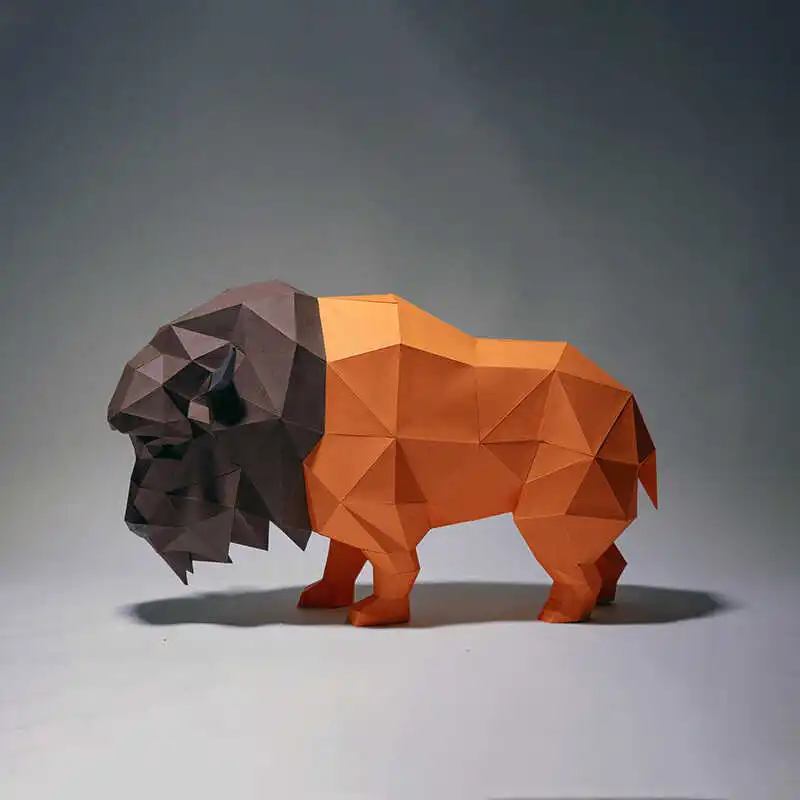 50 см, Американский бизон, 3D бумажная модель, украшения для домашней комнаты, «сделай сам», оригами, украшение для комнаты ручной работы, Крафт, низкая полимерная скульптура, реквизит 
50 см, Американский бизон, 3D бумажная модель, украшения для домашней комнаты, «сделай сам», оригами, украшение для комнаты ручной работы, Крафт, низкая полимерная скульптура, реквизит