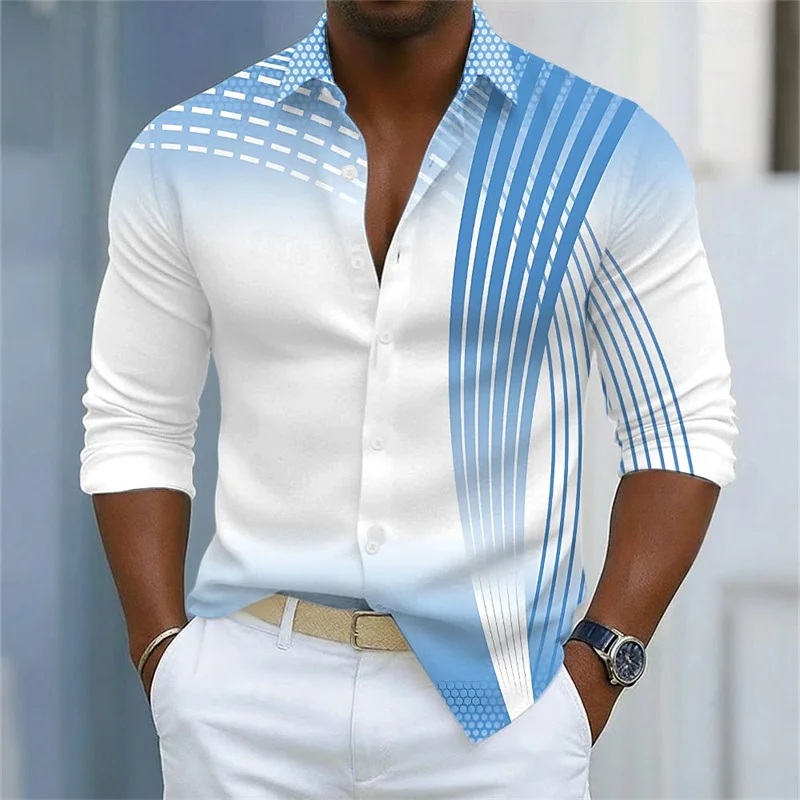 Men's shirt gradient striped long sleeved shirt casual business collar shirt spring and autumn new trend men's top XS-6XL size
Men's shirt gradient striped long sleeved shirt casual business collar shirt spring and autumn new trend men's top XS-6XL size