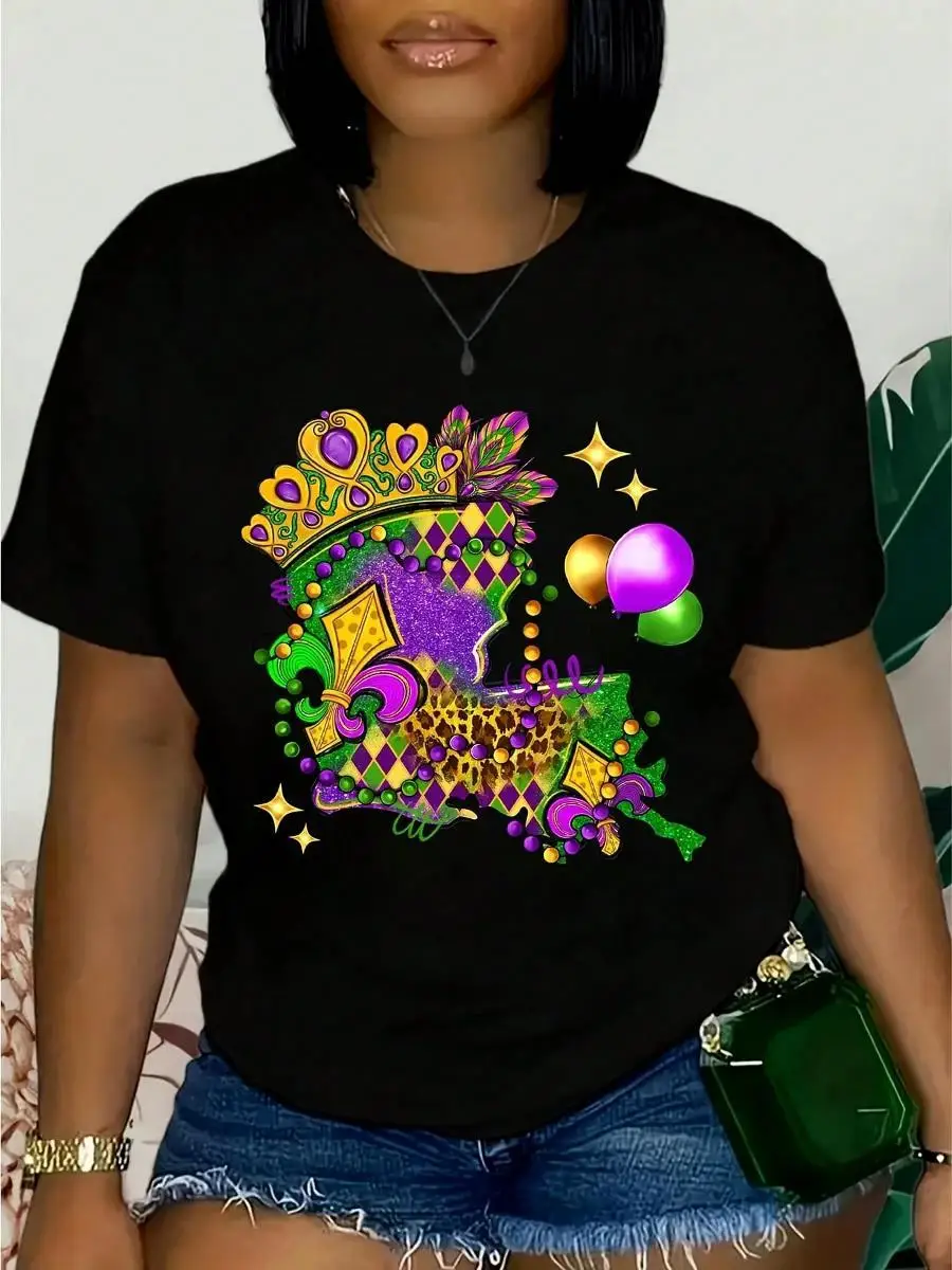 Mardi Gras King Crown Design Festive Celebration Shirt With Colorful Beads And Balloons For Carnival Party Wear And Holiday Spirit Expression
Mardi Gras King Crown Design Festive Celebration Shirt With Colorful Beads And Balloons For Carnival Party Wear And Holiday Spirit Expression