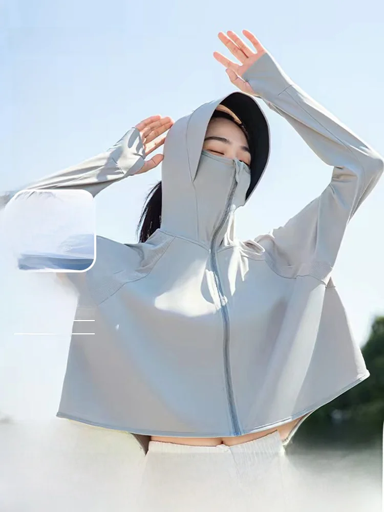 Women's Summer Thin Ice Silk UV Protection Clothing Breathable ort Coat Lightweight Faionable Polyester Fiber Outerwear
Women's Summer Thin Ice Silk UV Protection Clothing Breathable ort Coat Lightweight Faionable Polyester Fiber Outerwear