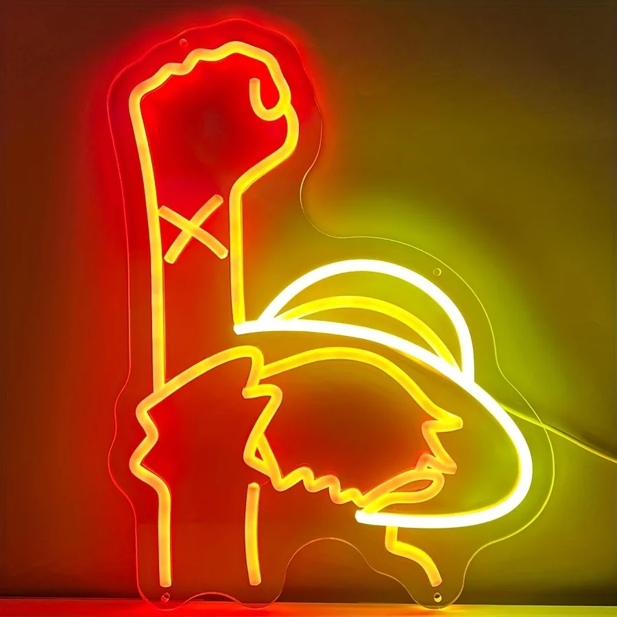 LED Anime Pirate Neon Sign Fist Hat Neon Light USB Dimmable for Game Room Bedroom Party Decor Cool Gift for Gamer Teen Anime Fan
LED Anime Pirate Neon Sign Fist Hat Neon Light USB Dimmable for Game Room Bedroom Party Decor Cool Gift for Gamer Teen Anime Fan