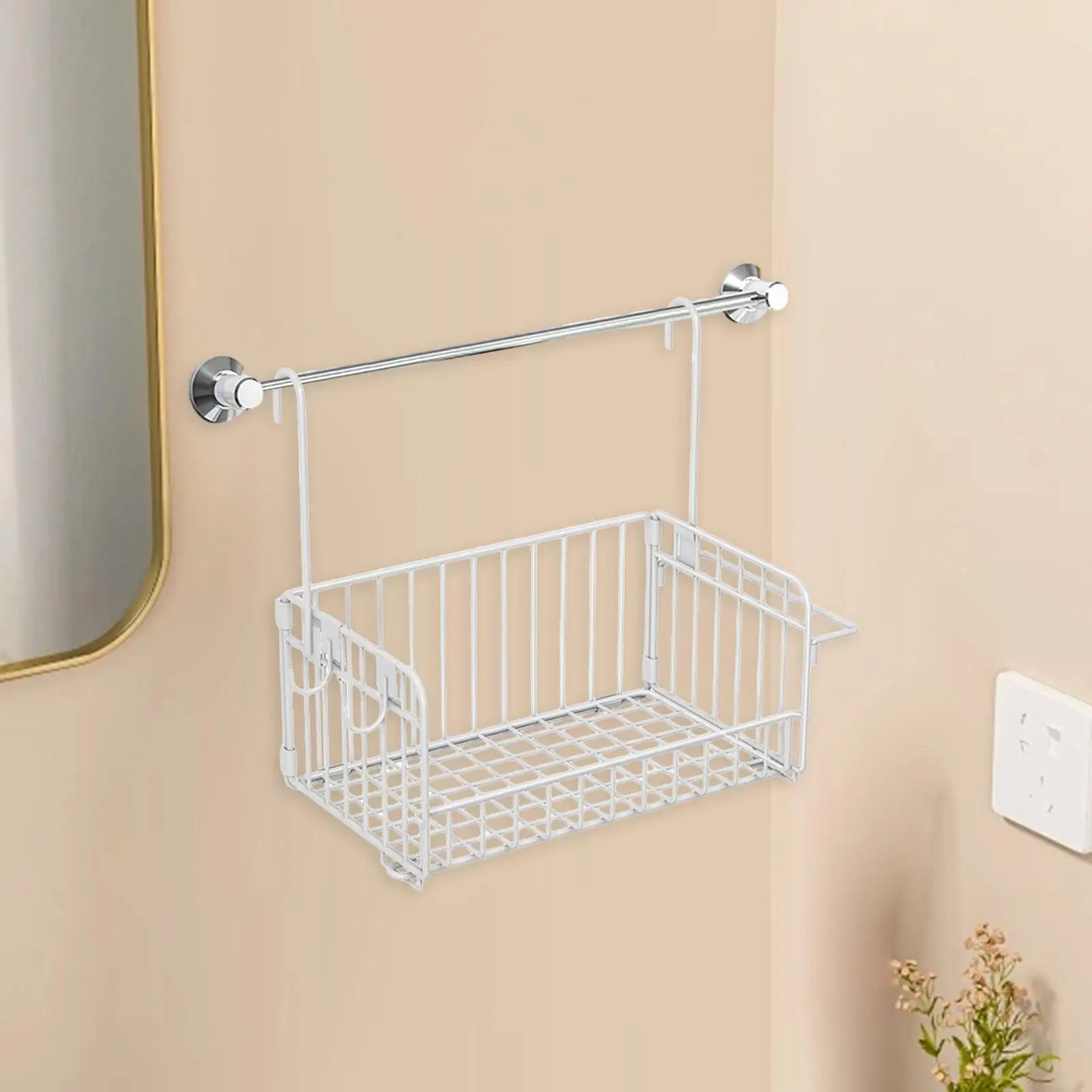 Hanging Storage Basket Multipurpose Wall Mounted Shelves over Cabinet Door
Hanging Storage Basket Multipurpose Wall Mounted Shelves over Cabinet Door