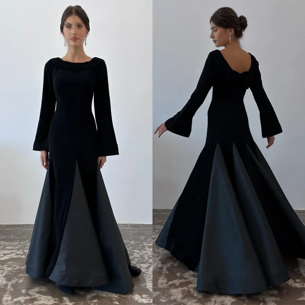 Формальные черные платья для встречи выпускников по индивидуальному заказу, классические вечерние платья с круглым вырезом и длинными рукавами, высококачественные платья для особых случаев
Формальные черные платья для встречи выпускников по индивидуальному заказу, классические вечерние платья с круглым вырезом и длинными рукавами, высококачественные платья для особых случаев